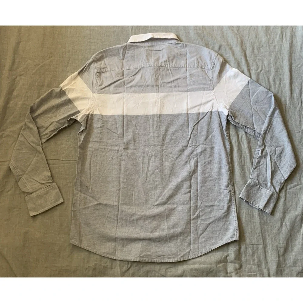 American Rag Shirt Men's Large Gray Long Sleeve Button Down‎